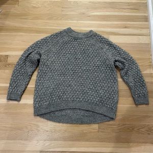 H&M Grey Fisherman Knit crewneck Sweater